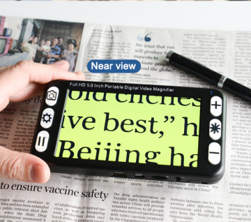 HD Image Digital Magnifier: 2X-48X Zoom, 5.0 Inch Wide Angle Camera