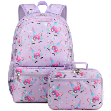 Wholesale Unicorn Colorful Waterproof Schoolbag Sets for Girls