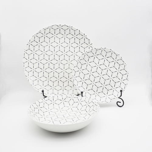 Ensemble d&#39;assiettes de cuisine en céramique moderne européenne pour la vaisselle en porcelaine en porcelaine