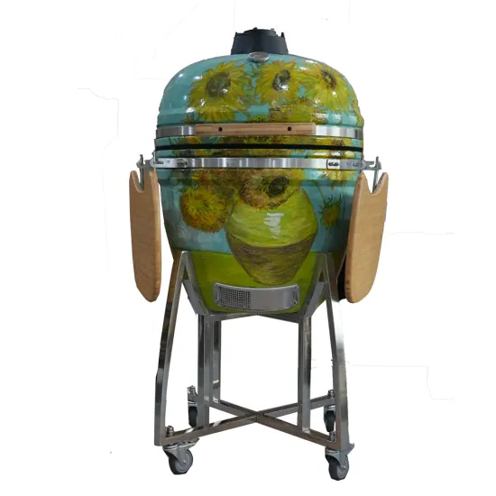 23'' Kamado Outdoor Ceramic BBQ Grill for Family Gatherings and Catering