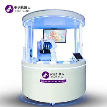 Automatic Soft Ice Cream Vending Machine Robot Ice Cream Kiosk