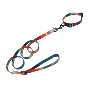 Rainbow TPU-Coated Nylon Western Style Dog Leash dengan Pelepasan Cepat