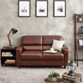 Italian 2-Pieces Sectional Leather Foam Sleeper Sofa