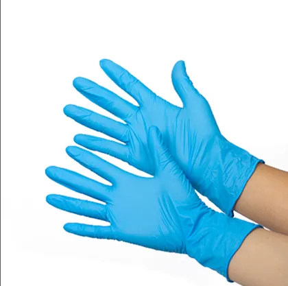 Top quality disposable blue nitrile glove