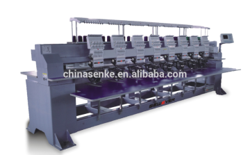 12 needles computerized multi heads flat,t-shirt and cap embroidery machine 908-C