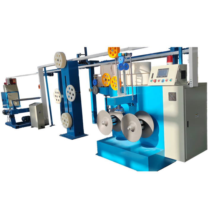 Máquina de enrolamento automática para sistema de extrusão de cabos