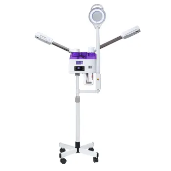 Vapozone Face Cold & Hot Spa Steamer Machine with Herbal Box and 8x Magnifying Lamp Light