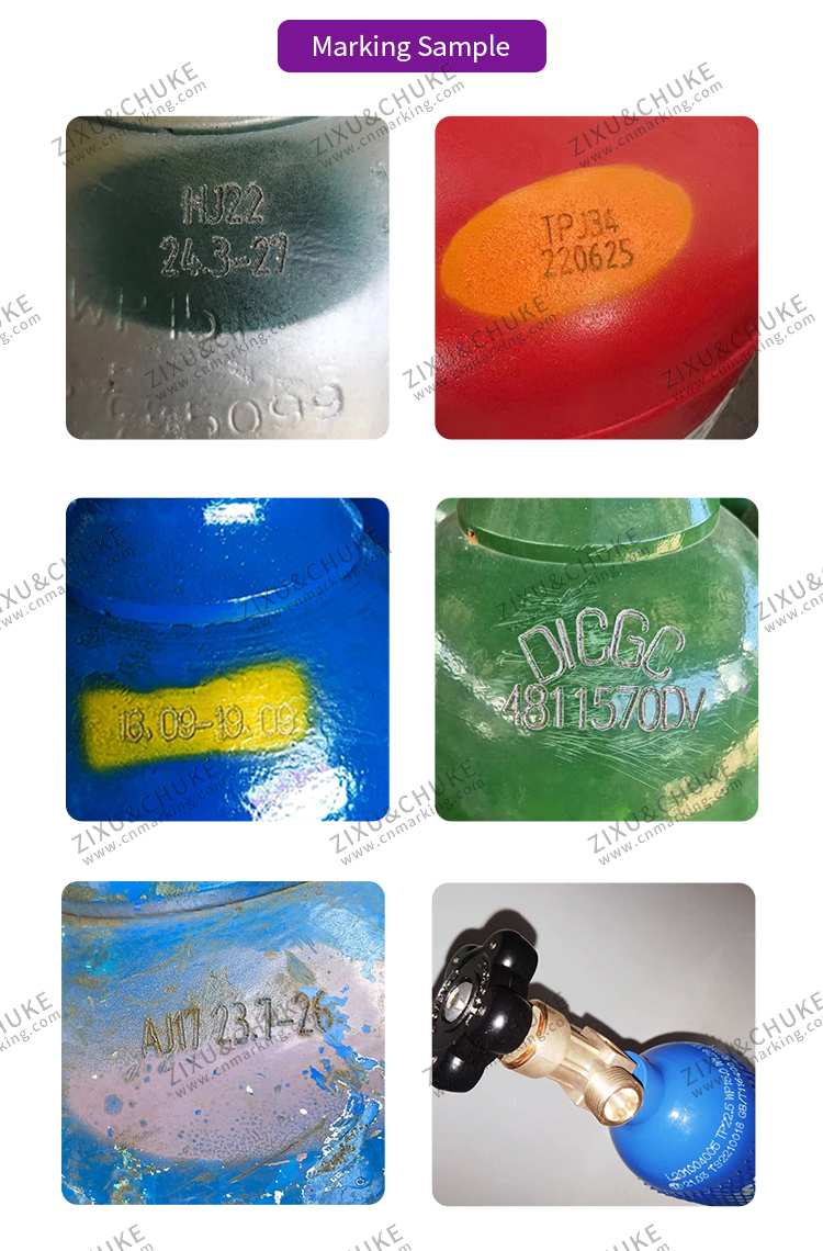 Desktop dot matrix gas cylinder rotary marking machine