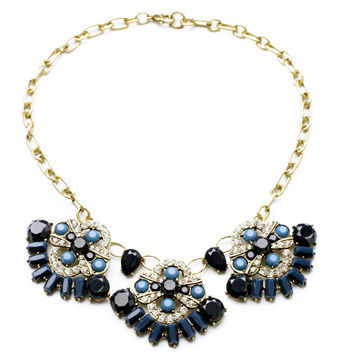 Graceful Necklace, Made of Alloy, Crystal and Rhinestone, OEM Orders are Welcome