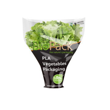 Saco de alimentos com embalagem flexível de vegetais frescos compostáveis