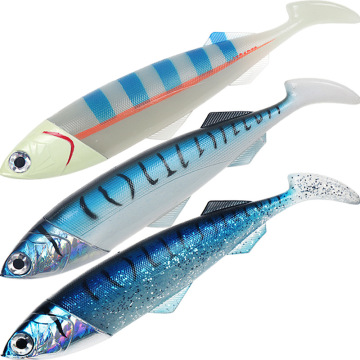 Deep Sea Luminous Soft Fishing Lures for Large Boat Fishing - Metal Fish Head Lures for Spanish Mackerel