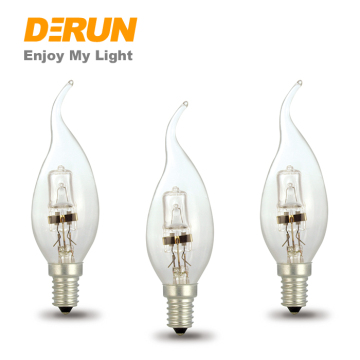 Halogen Heat Bulb Candle Tail C35 CAL35 E14 E27 Dimmable Chandelier Lamp