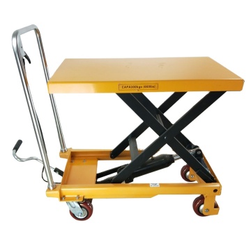 4 Wheels Hydraulic Scissor Lift Table - 500kg Capacity & 350kg Manual Platform Truck