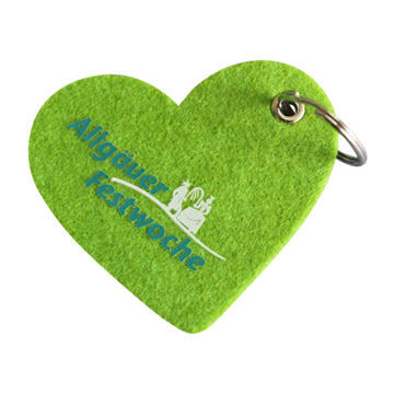 Heart Felt Keychain, No Toxins, Eco-friendly