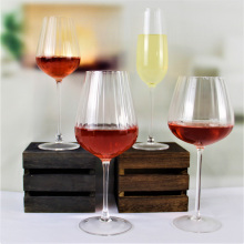 Elegant Ribbed Crystal Red Wine Glass Champagne Flute