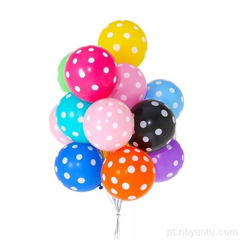 Balões de látex de bolinhas coloridos coloridos
