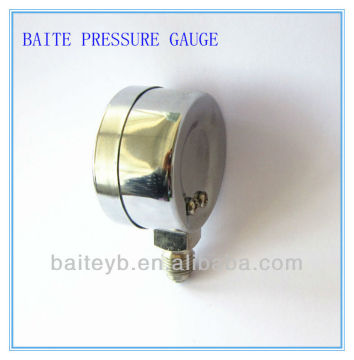 Steel chrome plated pressure meter