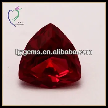 Hot Trillion shape synthetic ruby stone prices