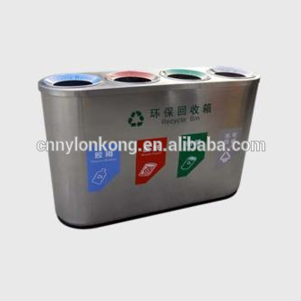 hotsale mordern stainless steel waste bin brush finish garbage bin home waste bins ss304