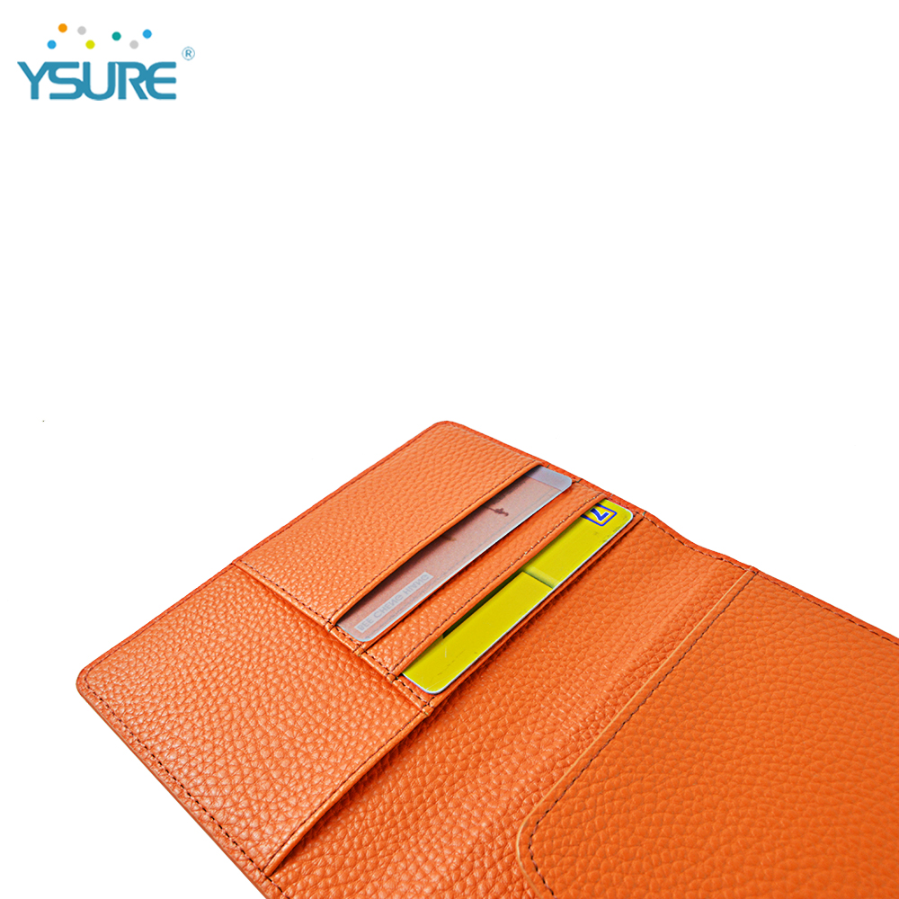 Ysure Custom Leather Business pasaporte titular de la tarjeta de crédito