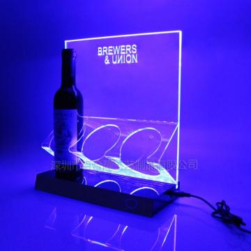 Màn hình hiển thị giá đỡ rượu acrylic rõ ràng LED