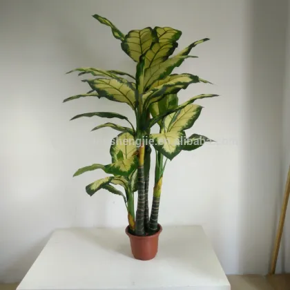 fake decorative dieffenbachia rohdea artificial evergreen wholesale