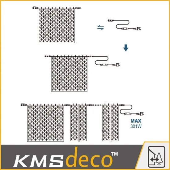 Professional customized excellent quality holiday curtain light fast shipping