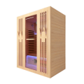 Canadian Hemlock Far Infrared Sauna Three People