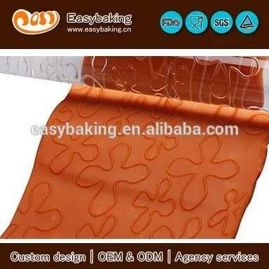 Wholesale fondant cake abstract crossed acrylic embossing rolling pins