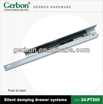 side mounted push to open Concealed drawer slide
