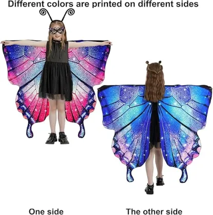 Girl's Butterfly Costumes Party Halloween Butterfly Wings