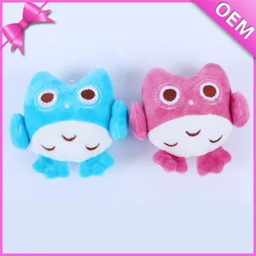Blue OWL Promotional Plush Owl Custom Keychain Toy