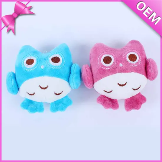 Blue OWL Promotional Plush Owl Custom Keychain Toy