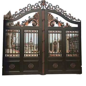 Modern Aluminum Art Fence Gates with Steel Frame for Driveways and Security