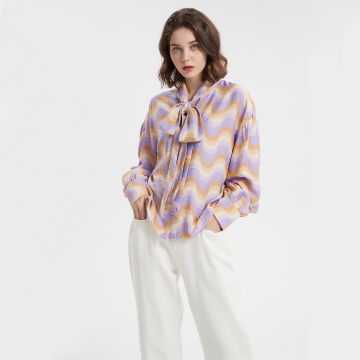 Long sleeve Print blouse for woman