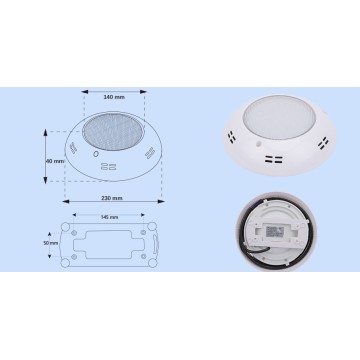 AC12V/24V 230mm壁取り付けプールライト