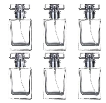 1oz Empty Glass Transparent Refillable Perfume Bottle Square