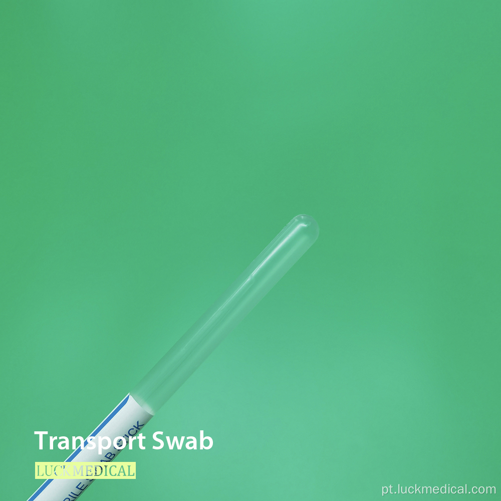 Transporte Swab nasal no tubo com palito de plástico