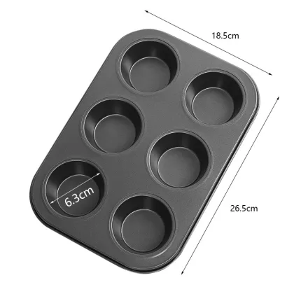 6 Non-Stick Cake Moulds for Egg Tarts and Cheesecakes