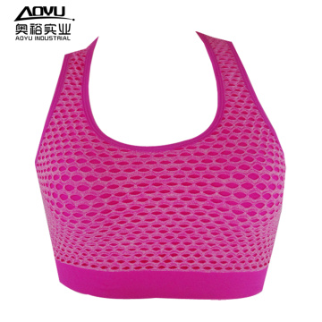 Venta al por mayor Fitness Tops Young Women Seamless Bra top