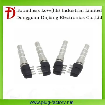 Dajiang 3.5mm 4pole 4pin audio jackg plug nickel plated