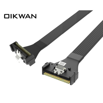 Slimsas SFF-8654 8i a 8i Cable de doble flexión SLIM X8 Cable Slimsas PCIe Gen5