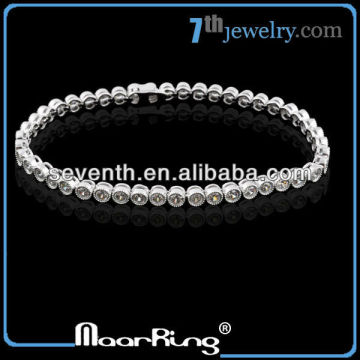 High Quality Unique Wholesale Multi Small 3mm CZ Diamond 925 Zircon Sterling Silver Charm Tennis Bracelet