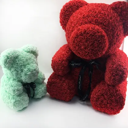 70cm Giant Teddy Bear & Foam Rose Gift Set
