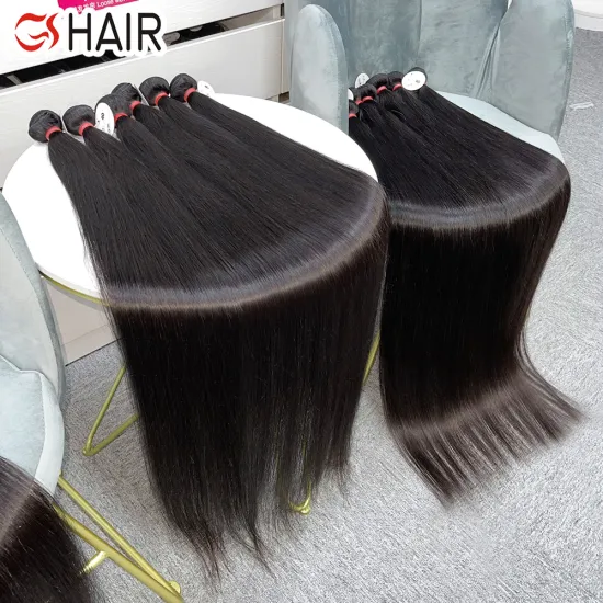 GS Unprocessed Virgin Cuticle Aligned Indian Human Hair Bone Straight Bundles