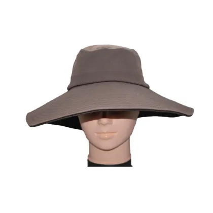 Classic Grey Fisherman Hat with Wide Brim