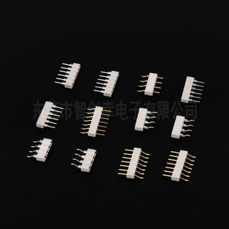 White Gold Plated Row Pin Connectors