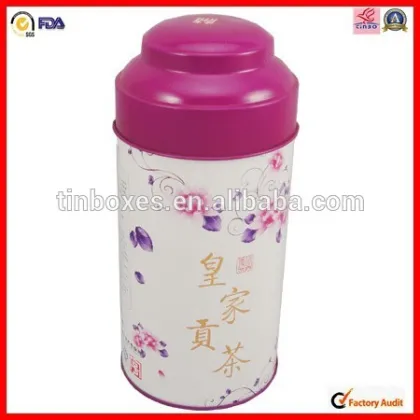 high reputation empty tea round gift tin cans