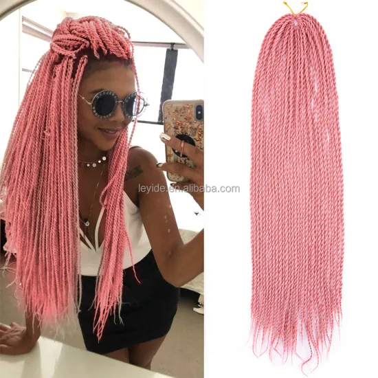 AliLeader Wholesale Price Senegalese Twist Braid 24" Synthetic Senegalese Twist Crochet Braid Hair Extension
