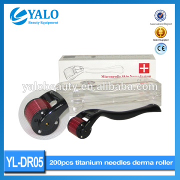 YL-DR05 micro needle roller system titanium derma roller 200 needles/Titanium Micro Needling Derma Roller